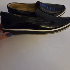 Naturalizer Rome Black Smooth Slip Ons 10